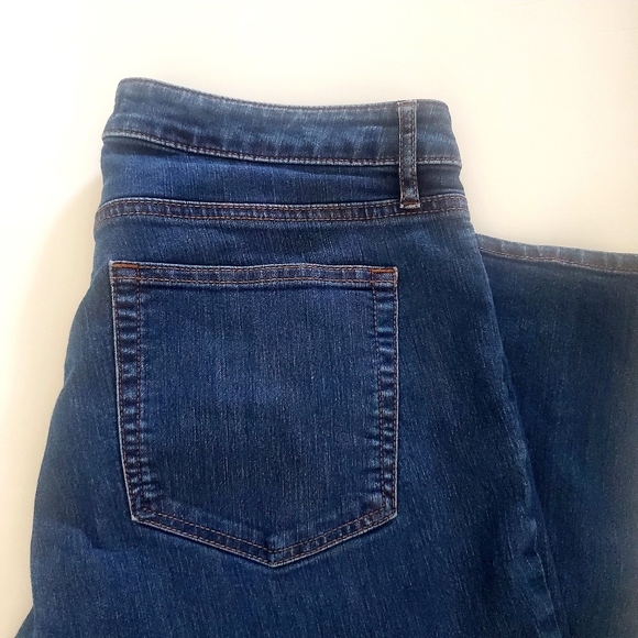 LOFT Curvy Soft Skinny Cropped Blue Jeans Pockets Festival Weekend Travel Comfy - Picture 3 of 7